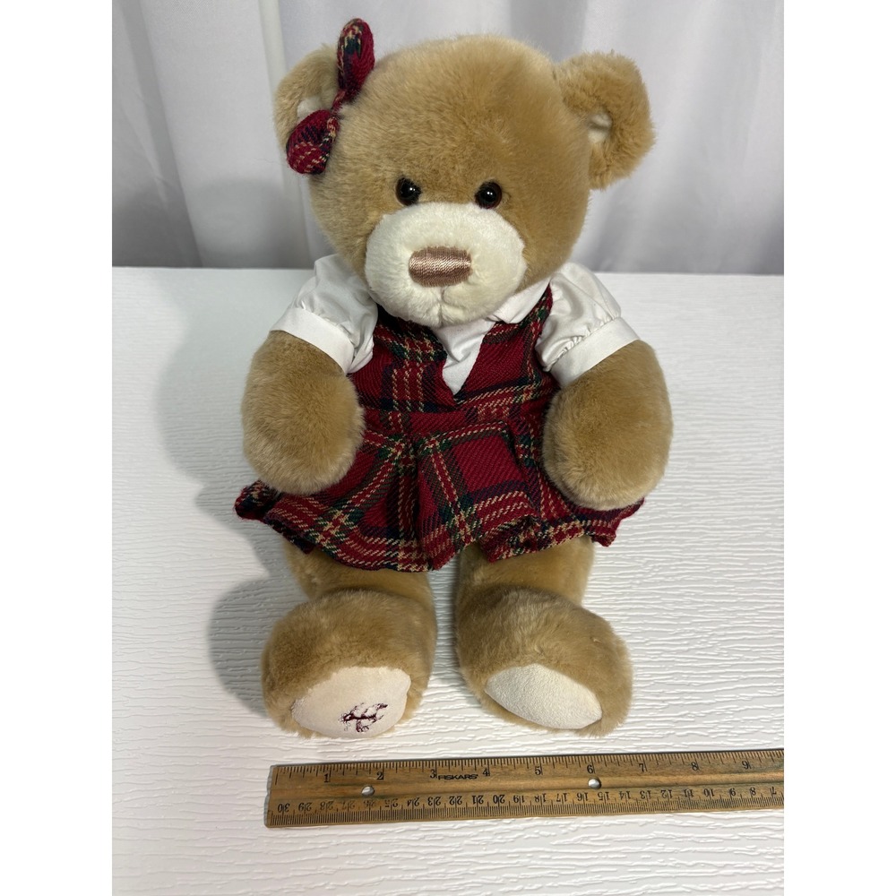 Brooks Brothers GUND Teddy Bear Plush Plaid Dress Bow Golden Fleece Logo S0044 - Picture 5 of 8